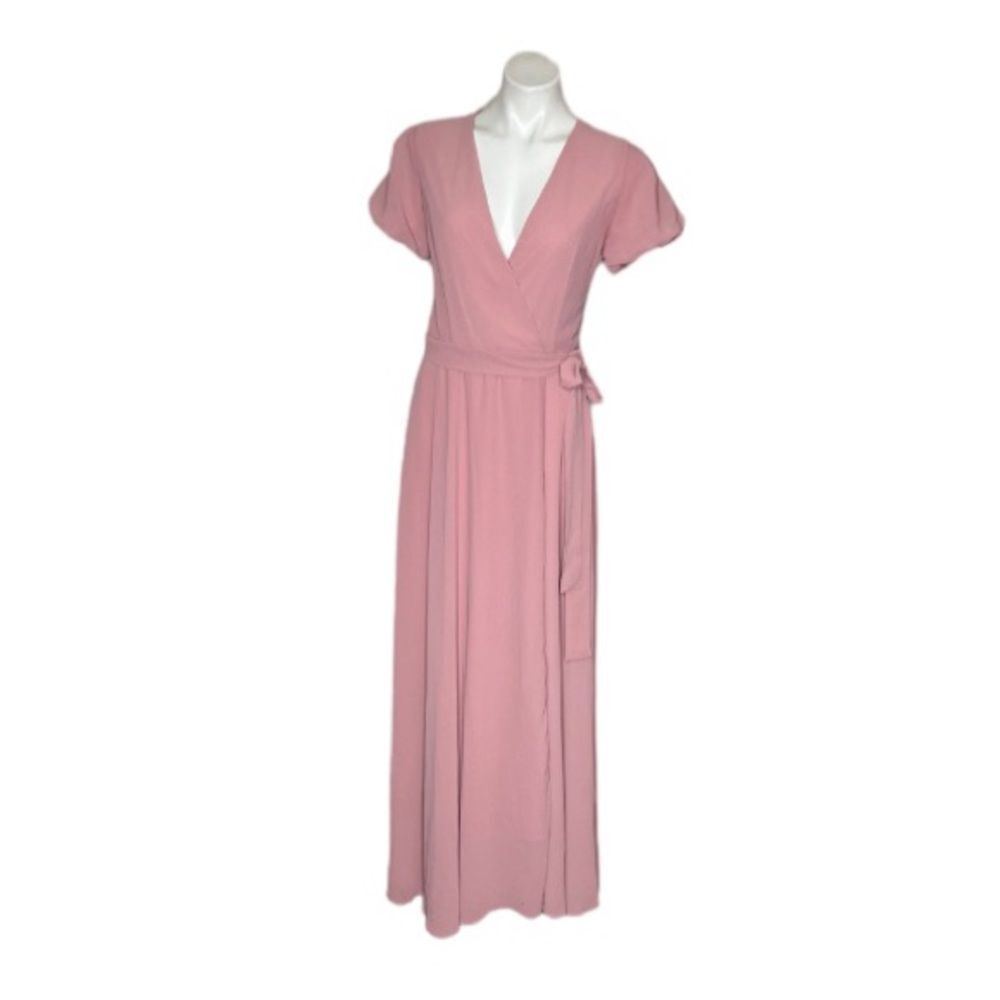 TFNC Dusty Rose Maxi Wrap Dress - Picture 3 of 11